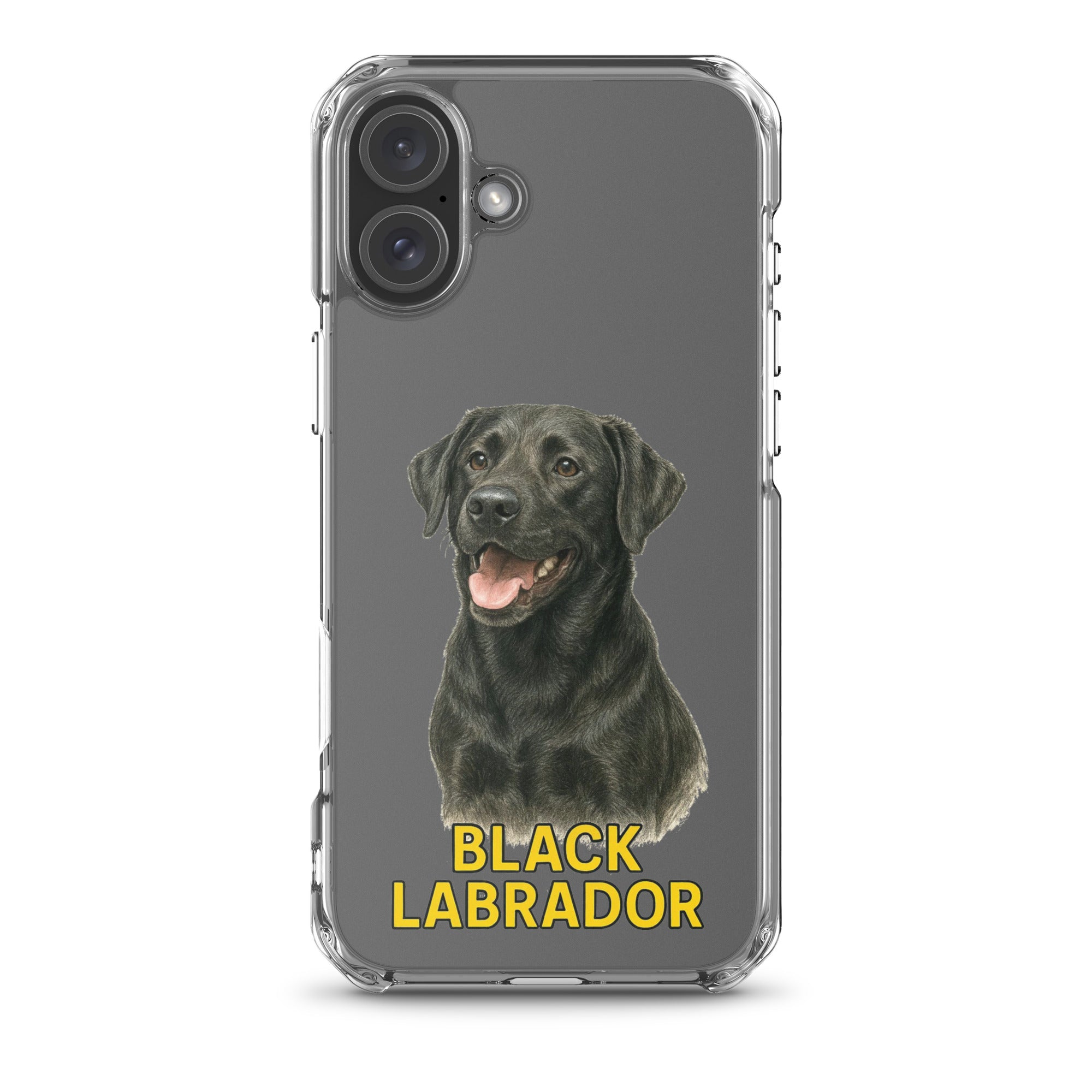 Black Labrador Clear Case for iPhone
