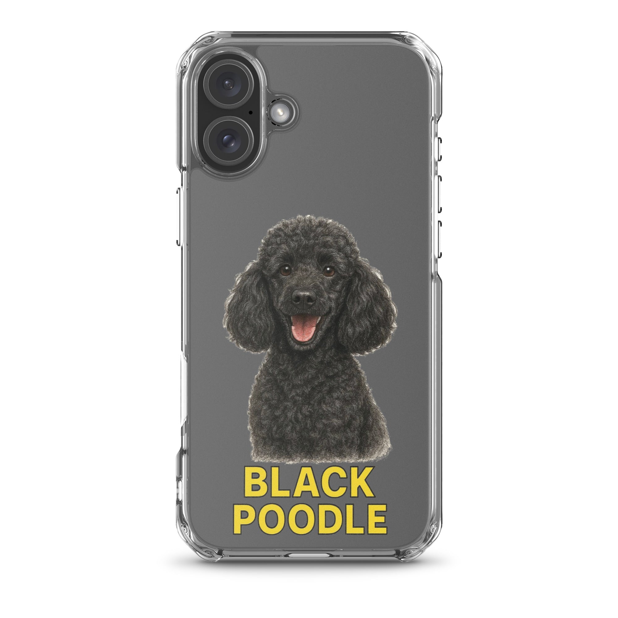 Black Poodle Clear Case for iPhone