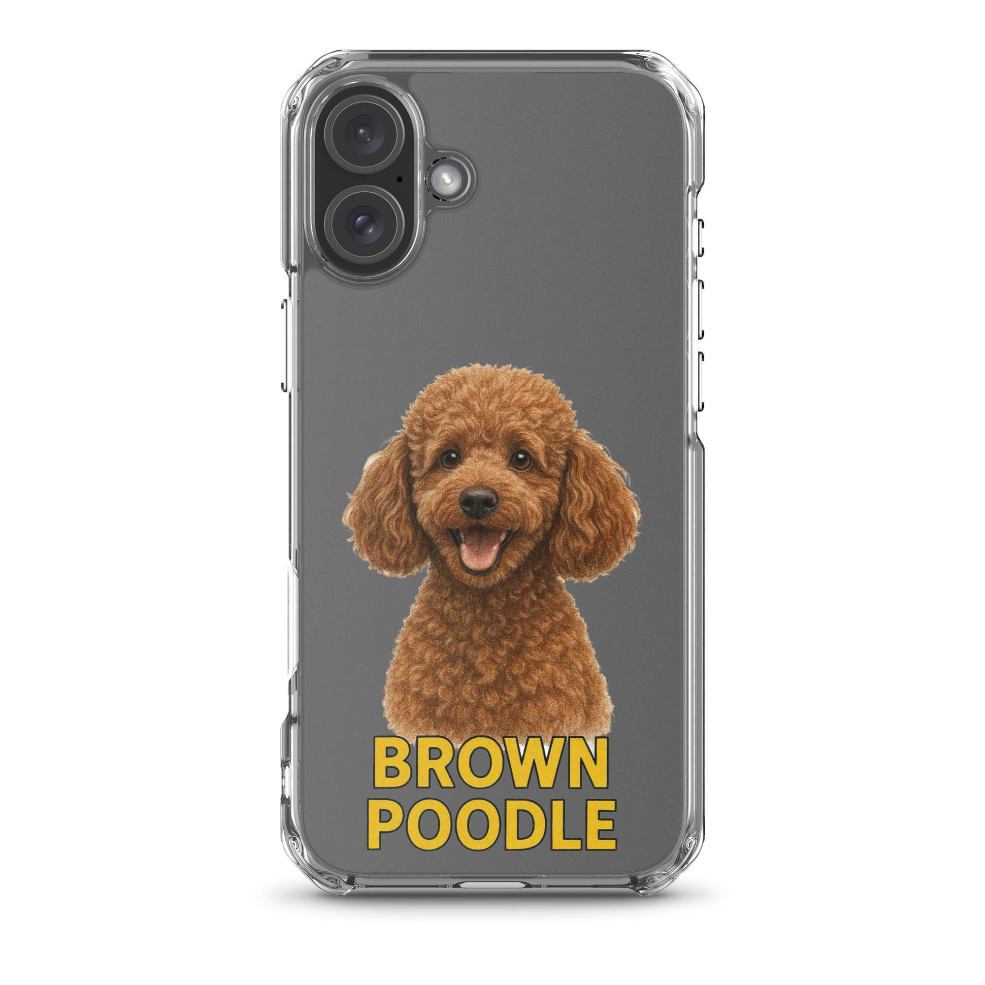 Brown Poodle Clear Case for iPhone