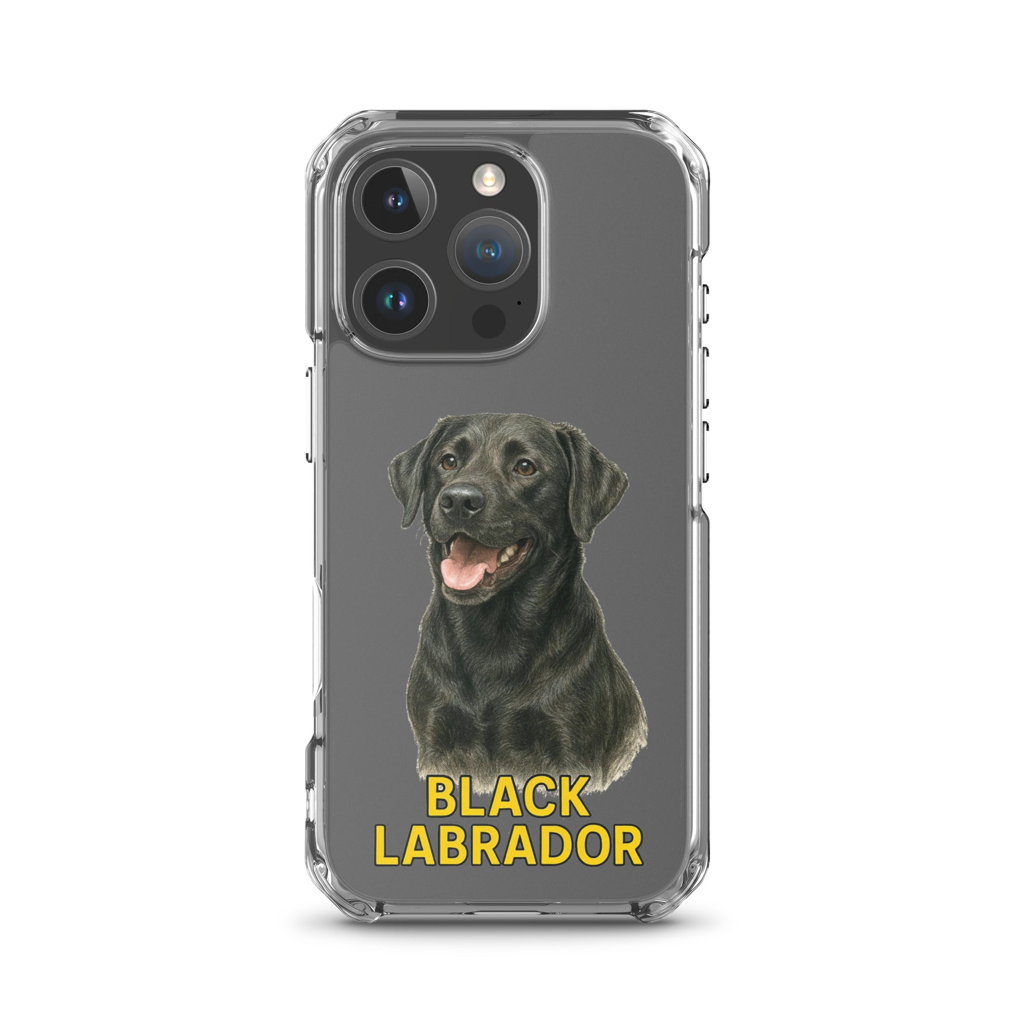 Black Labrador Clear Case for iPhone