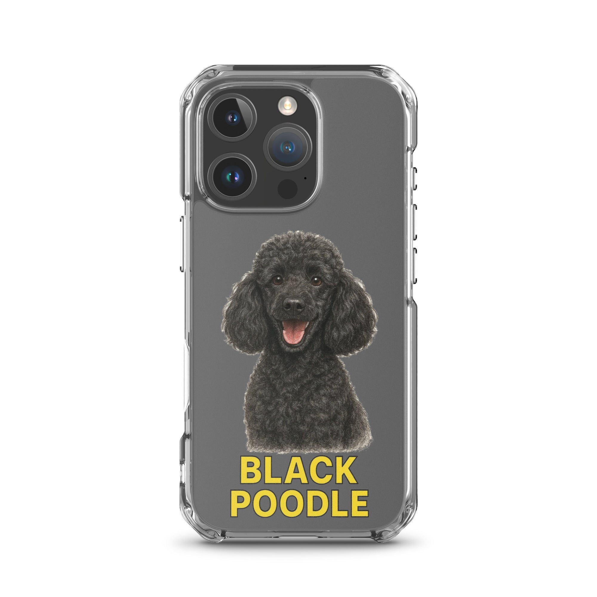 Black Poodle Clear Case for iPhone