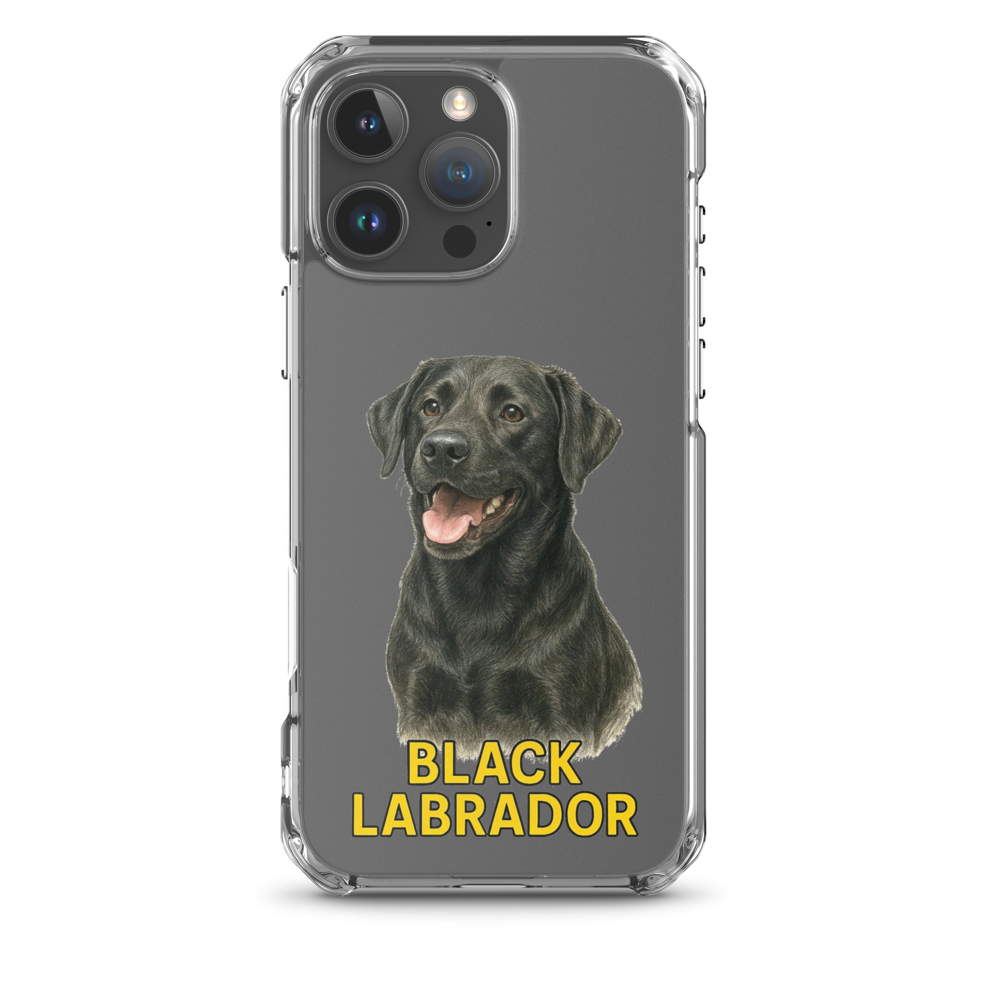 Black Labrador Clear Case for iPhone