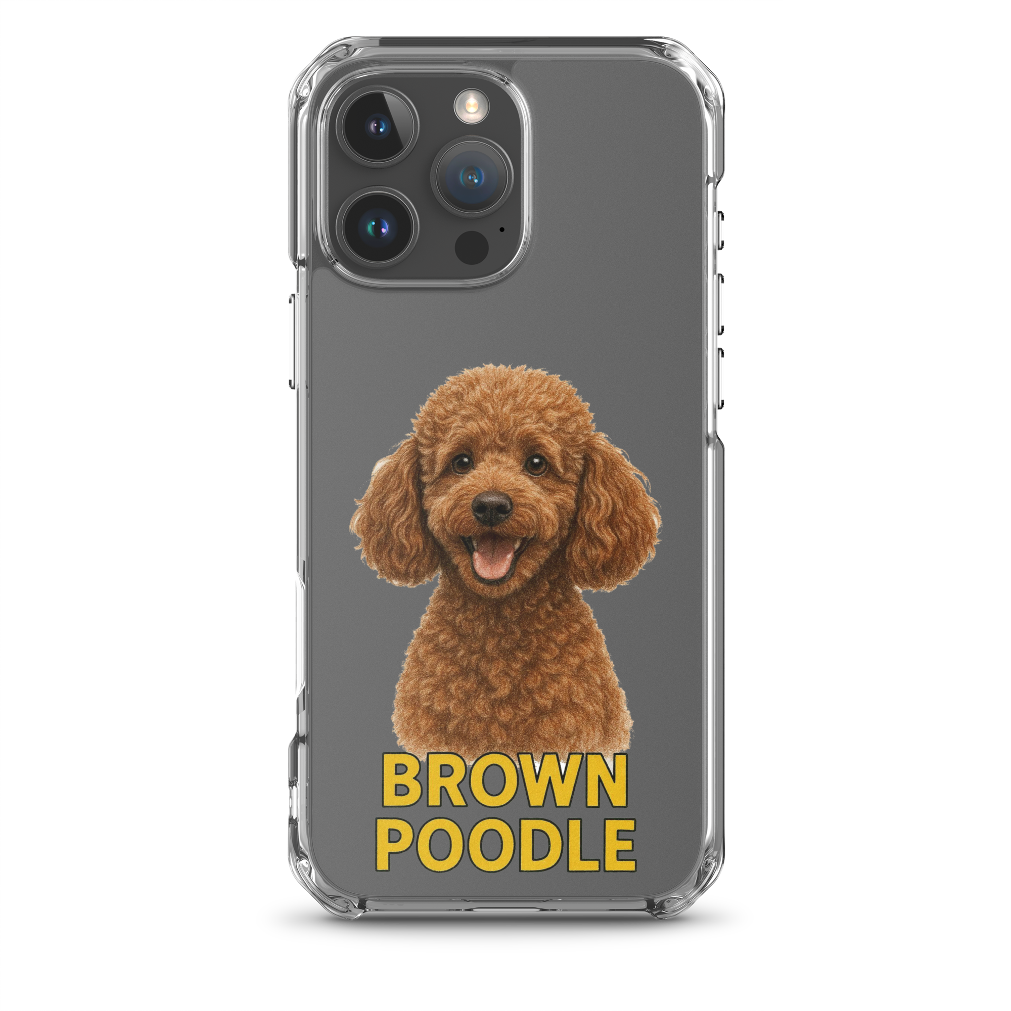 Brown Poodle Clear Case for iPhone