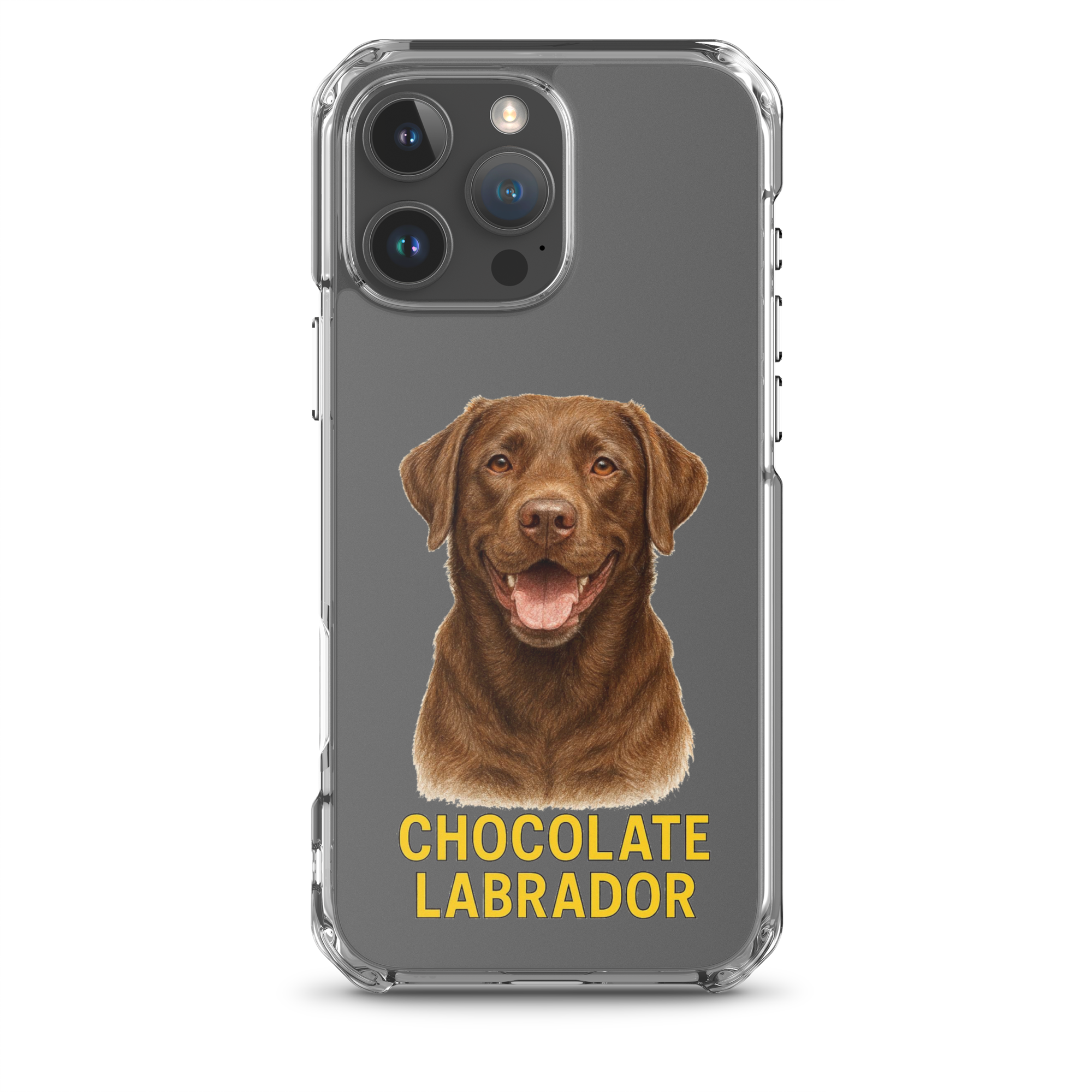 Chocolate Labrador Clear Case for iPhone