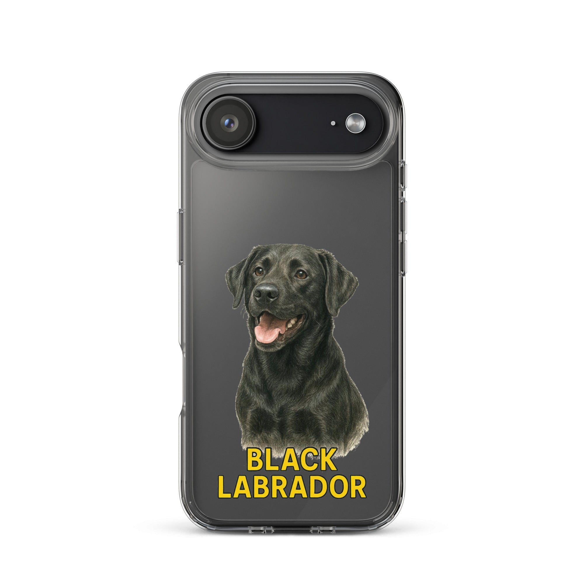 Black Labrador Clear Case for iPhone