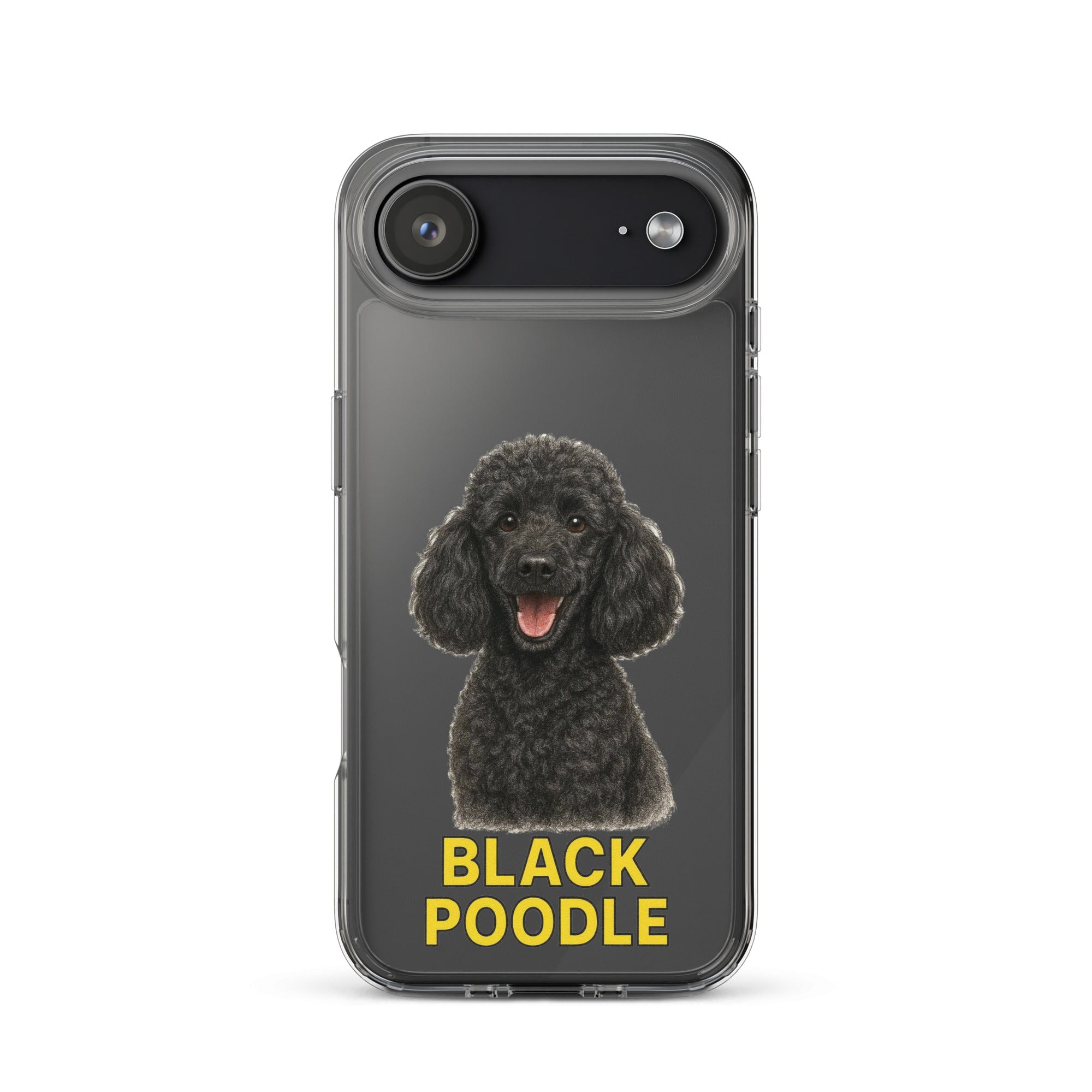 Black Poodle Clear Case for iPhone