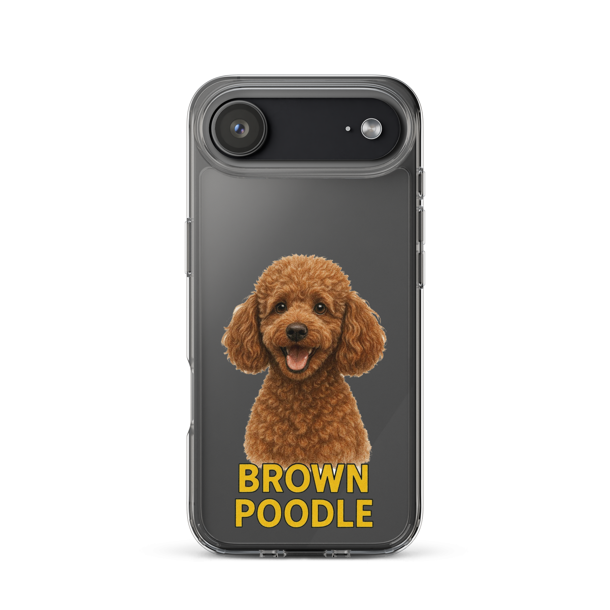 Brown Poodle Clear Case for iPhone