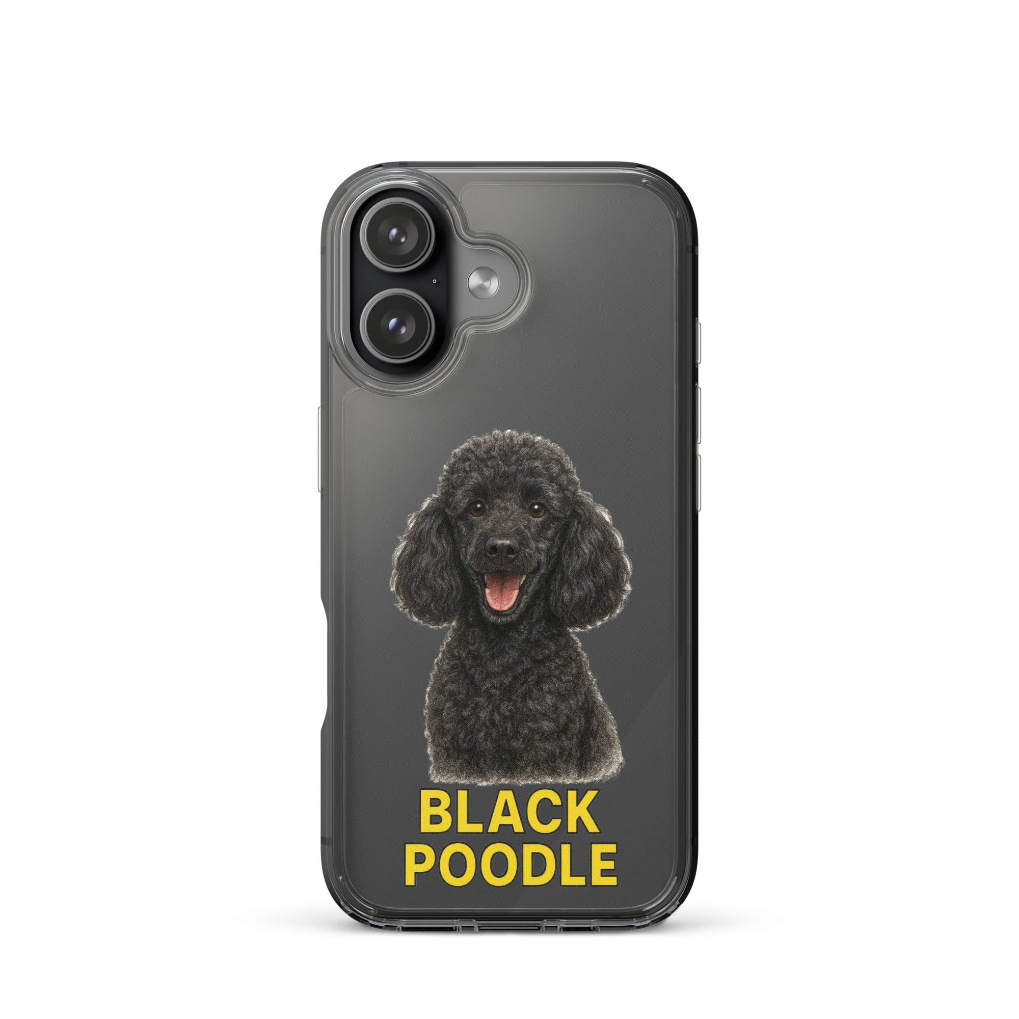 Black Poodle Clear Case for iPhone