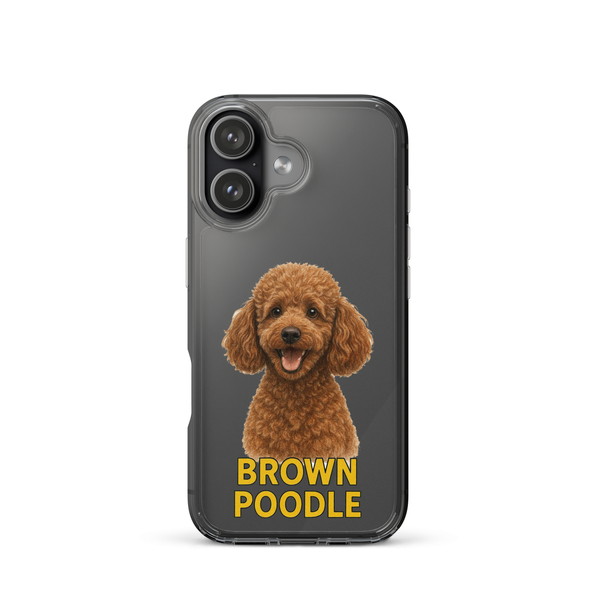 Brown Poodle Clear Case for iPhone