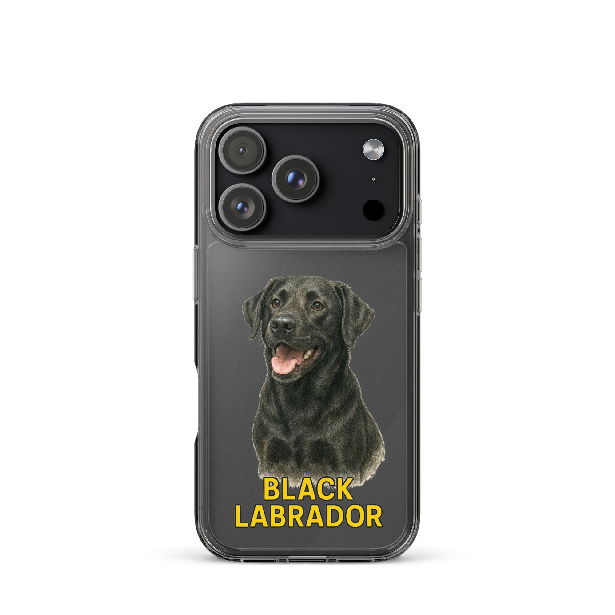 Black Labrador Clear Case for iPhone