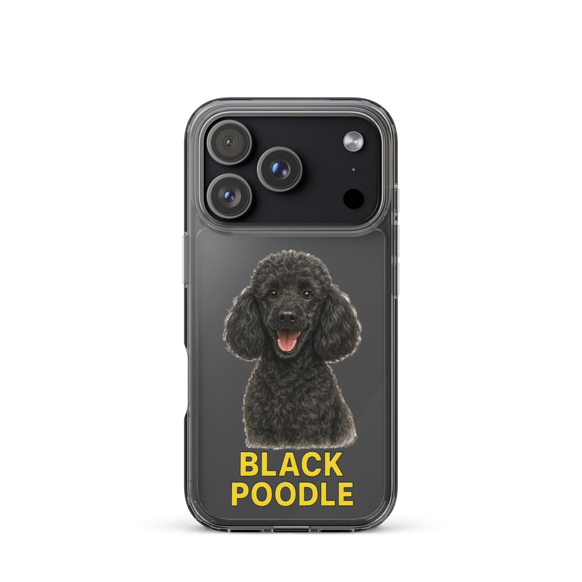 Black Poodle Clear Case for iPhone
