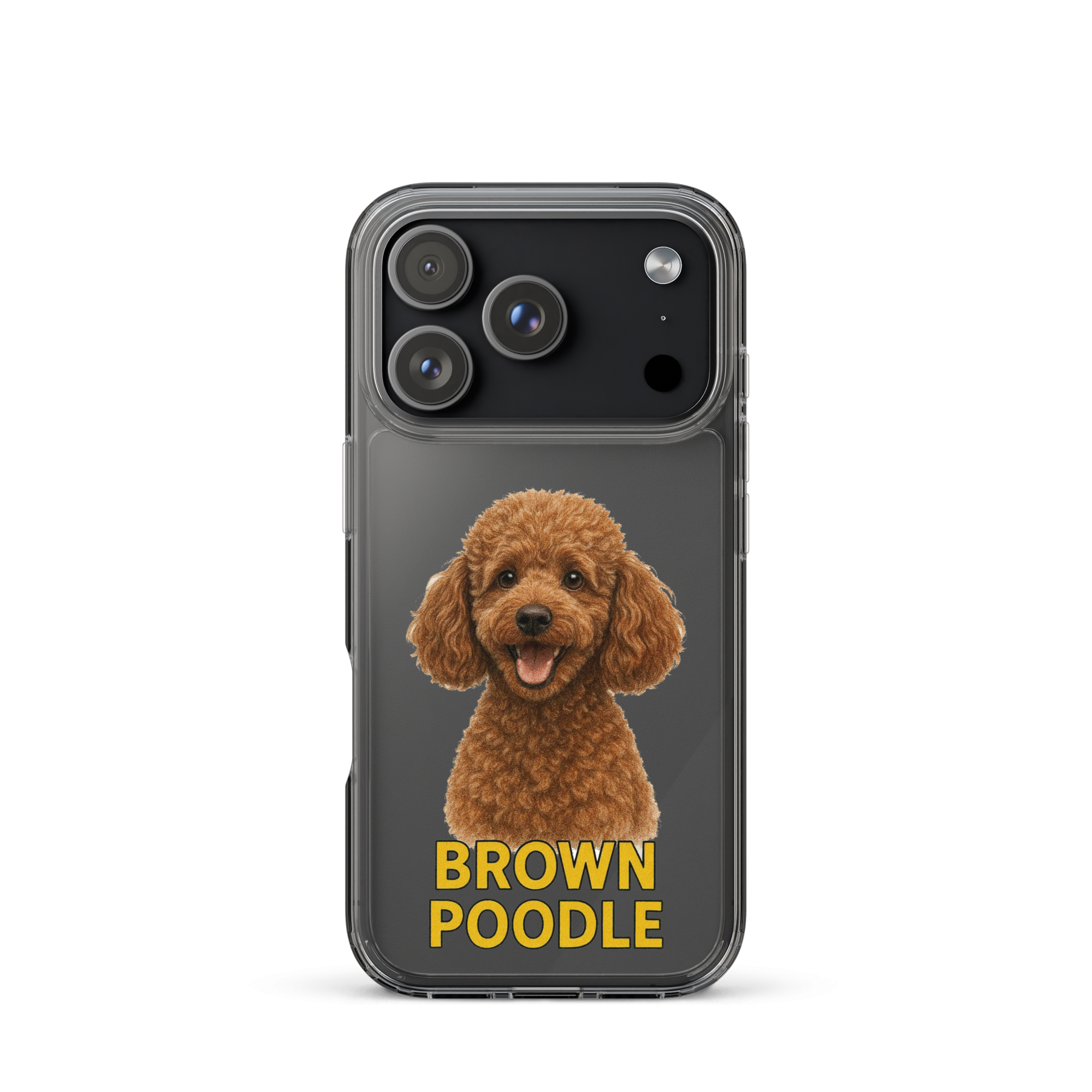 Brown Poodle Clear Case for iPhone
