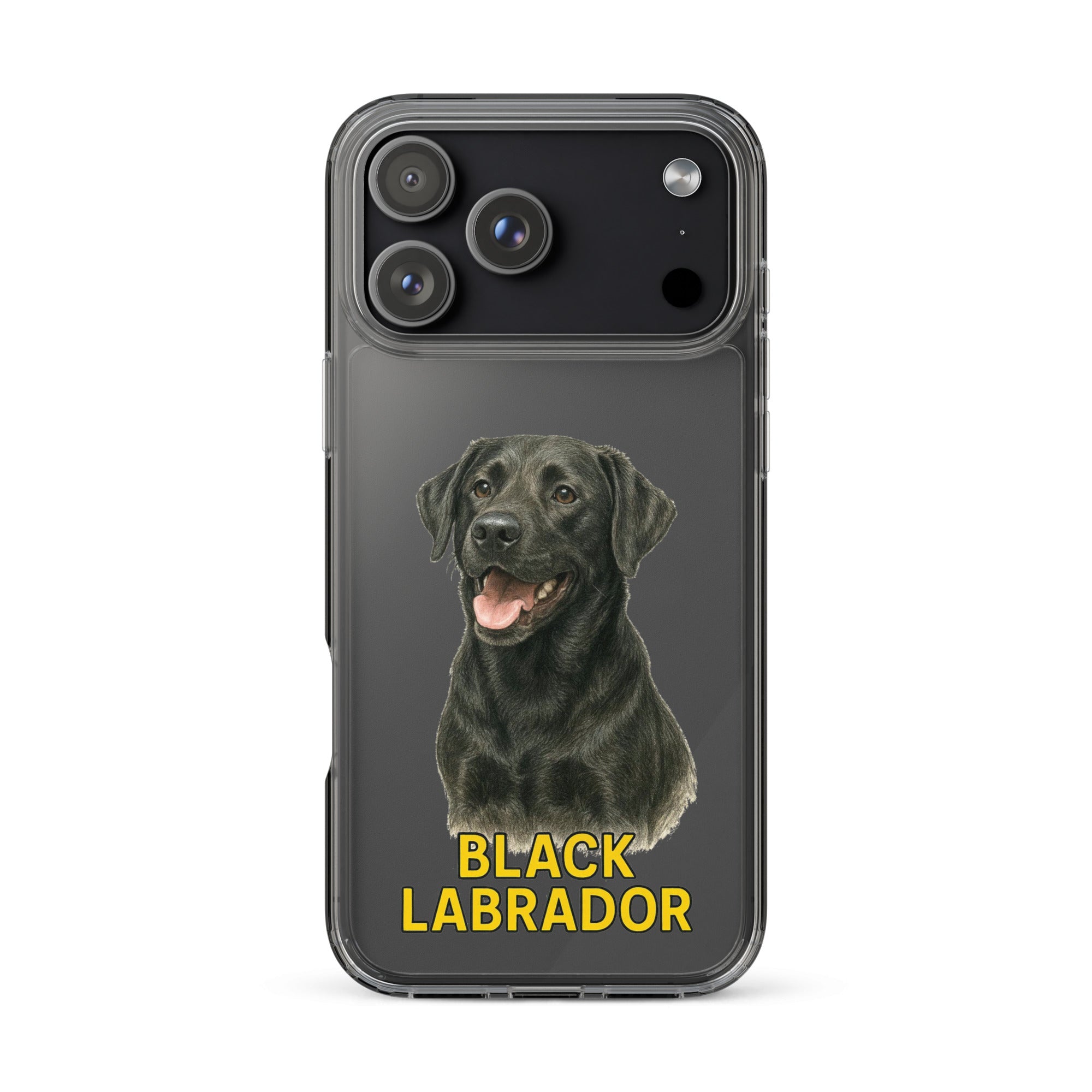 Black Labrador Clear Case for iPhone