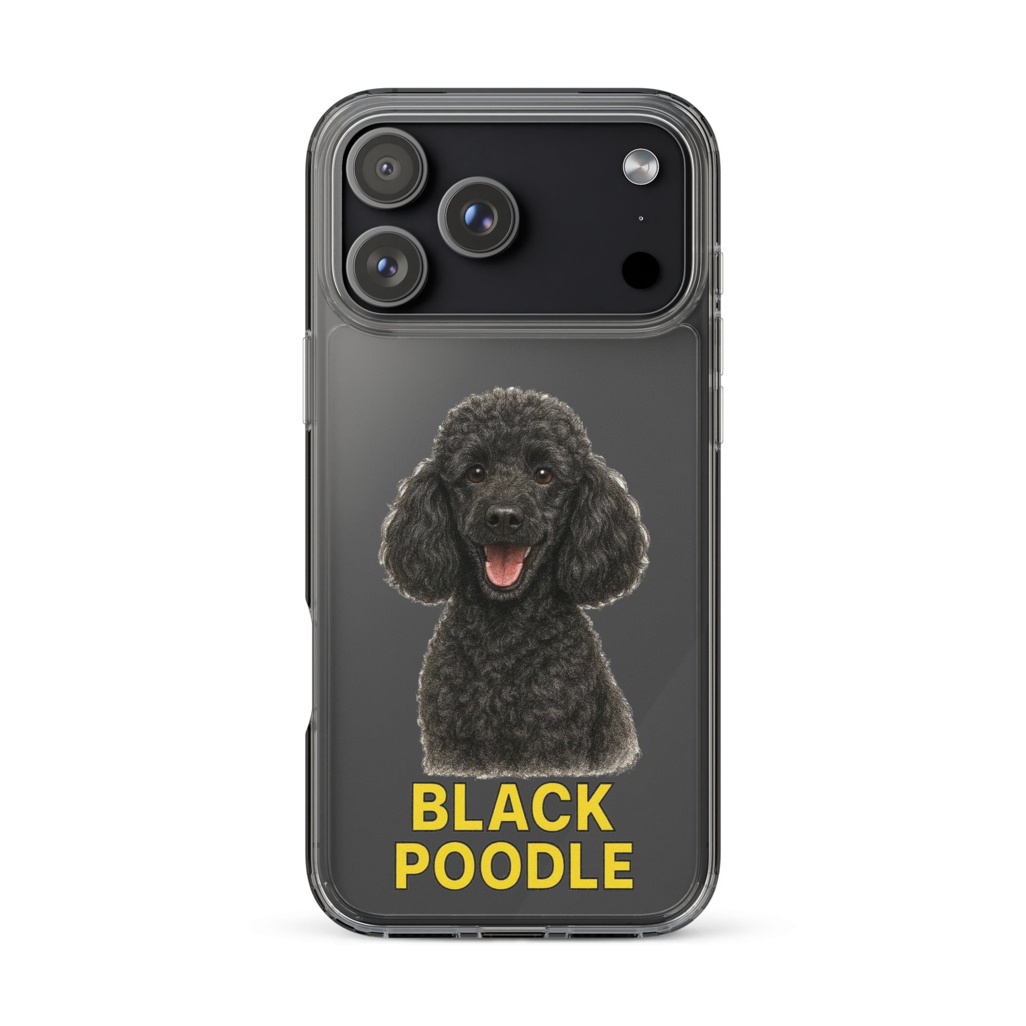 Black Poodle Clear Case for iPhone