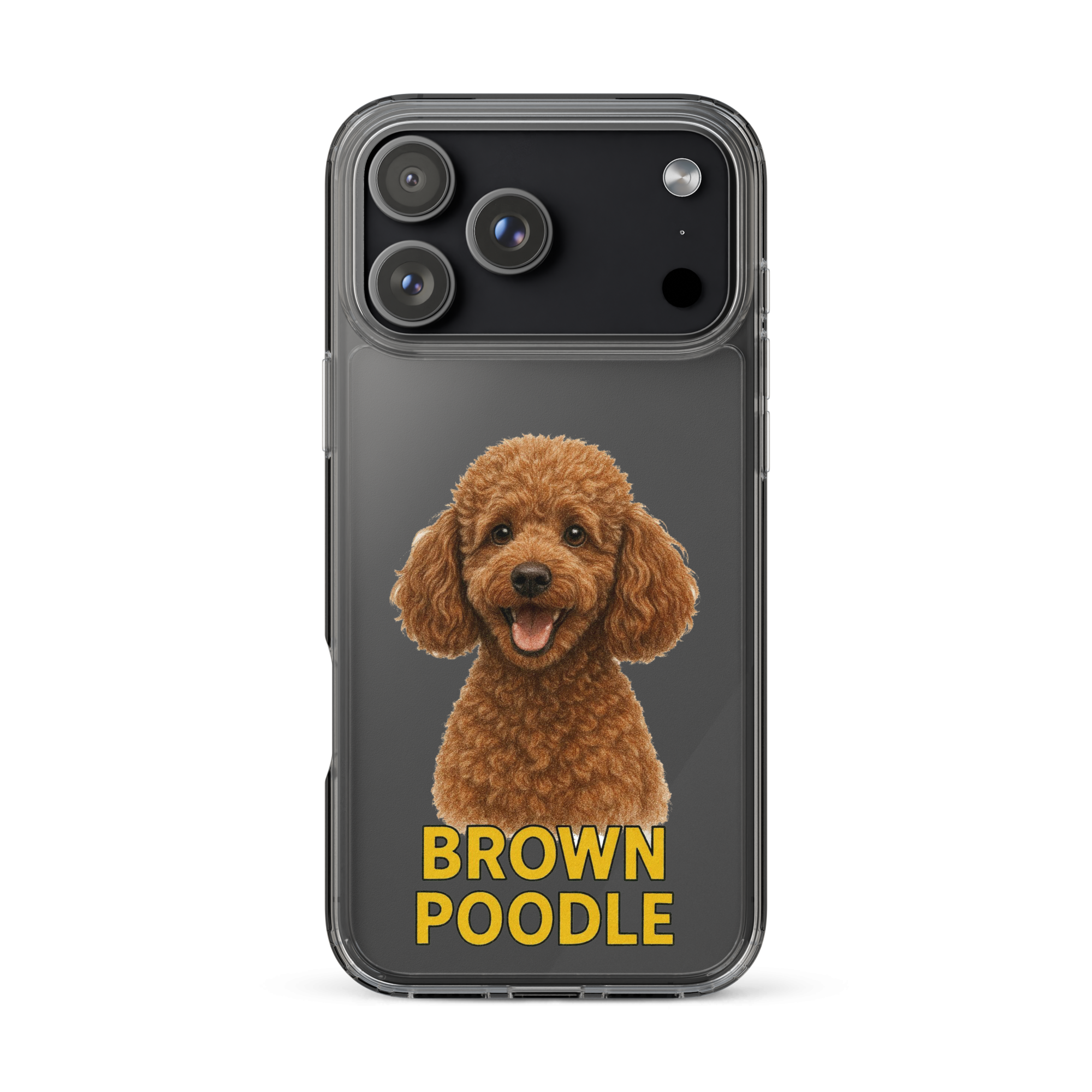 Brown Poodle Clear Case for iPhone