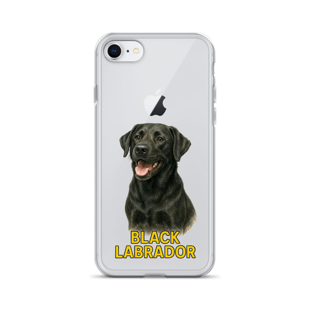 Black Labrador Clear Case for iPhone
