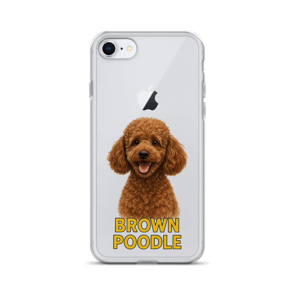 Brown Poodle Clear Case for iPhone