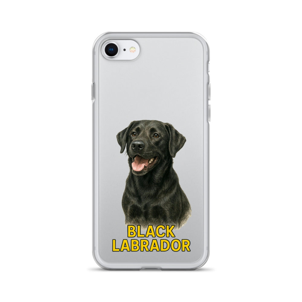 Black Labrador Clear Case for iPhone