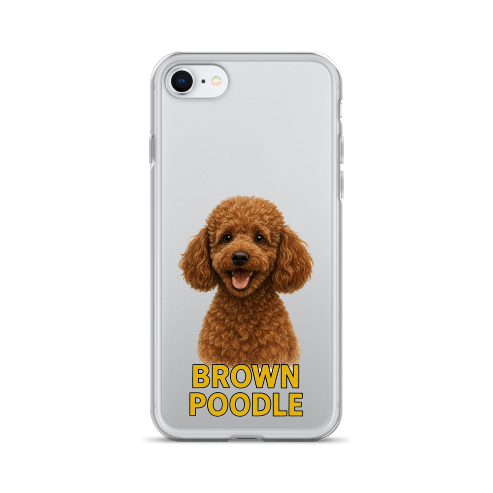 Brown Poodle Clear Case for iPhone