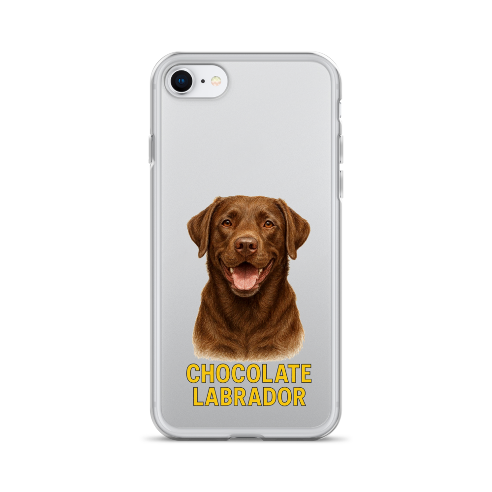 Chocolate Labrador Clear Case for iPhone