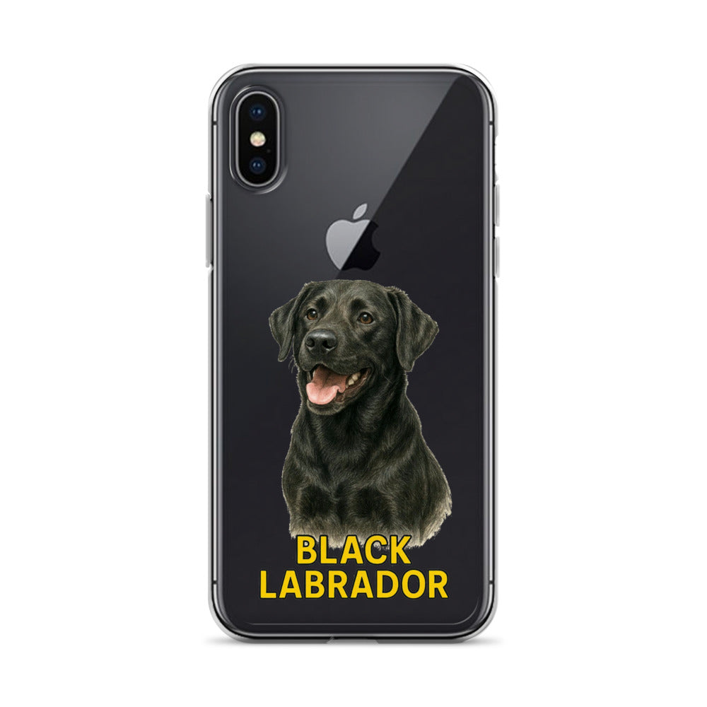 Black Labrador Clear Case for iPhone