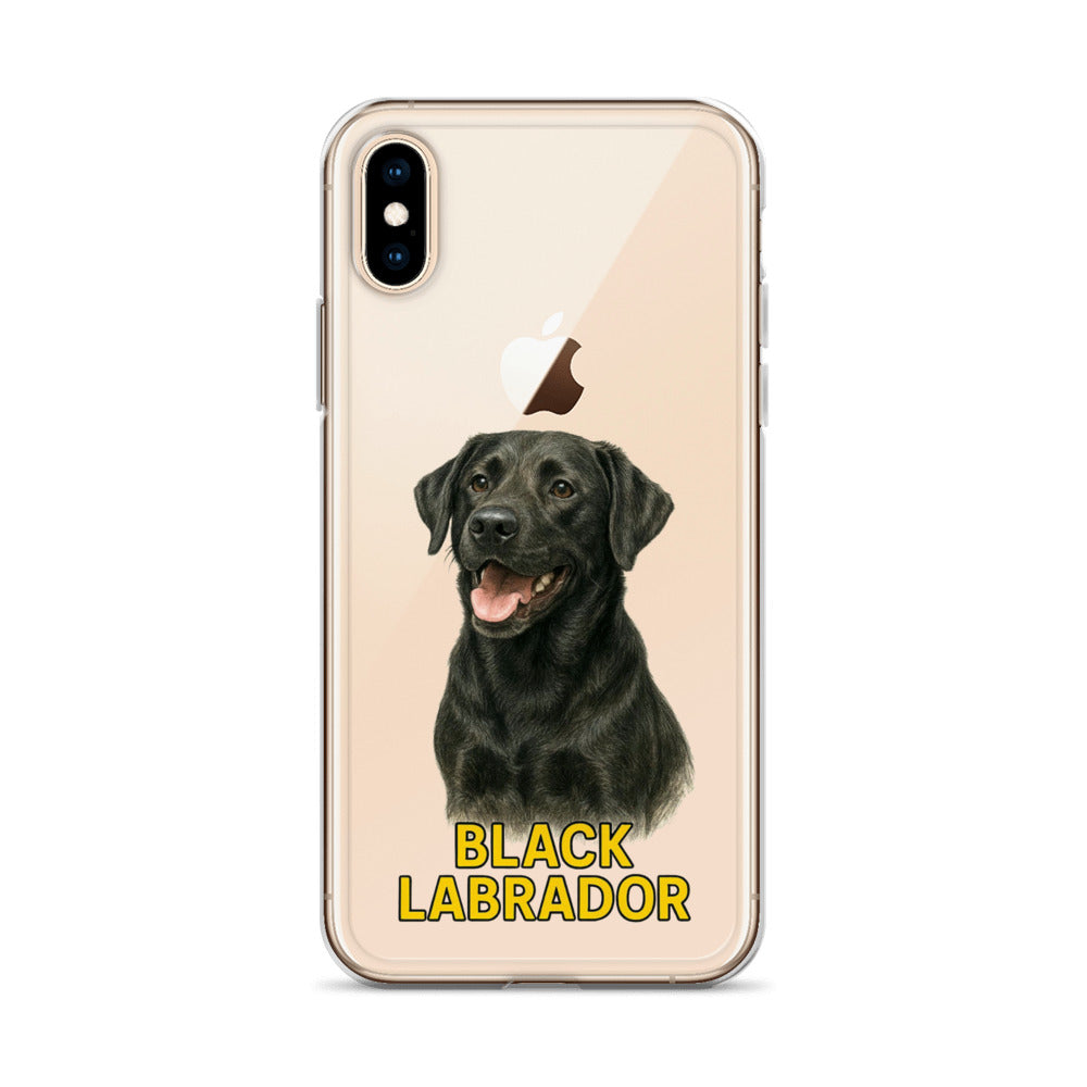 Black Labrador Clear Case for iPhone