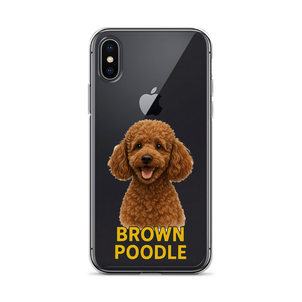 Brown Poodle Clear Case for iPhone