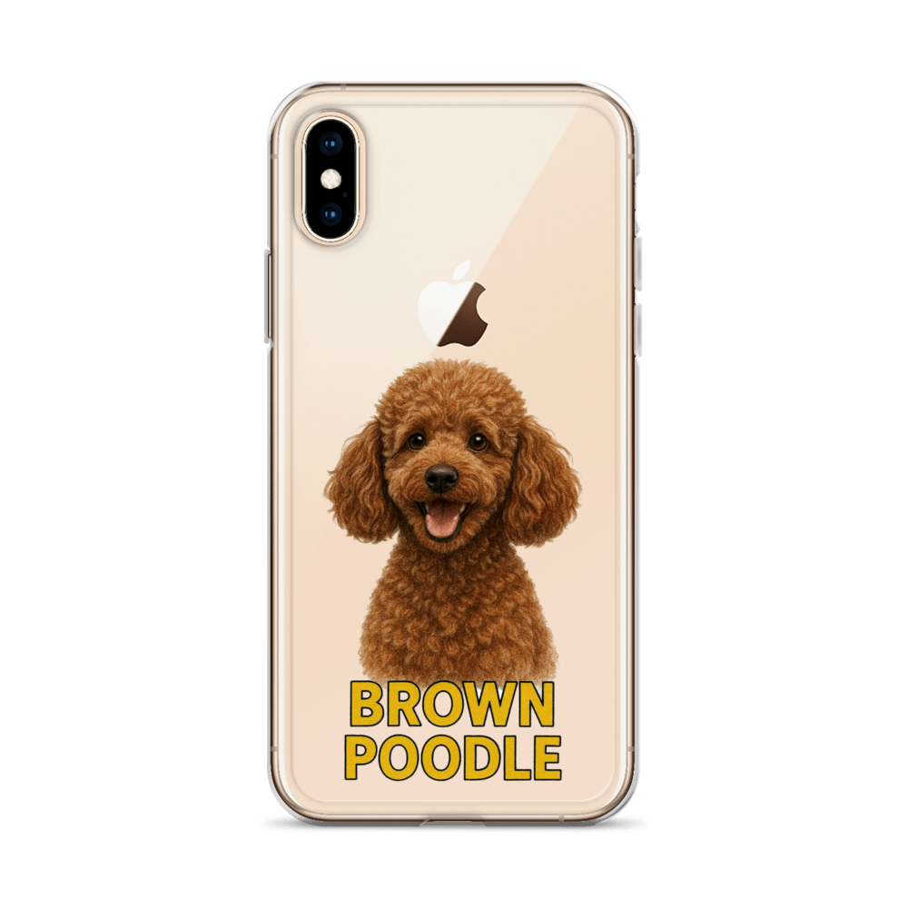 Brown Poodle Clear Case for iPhone