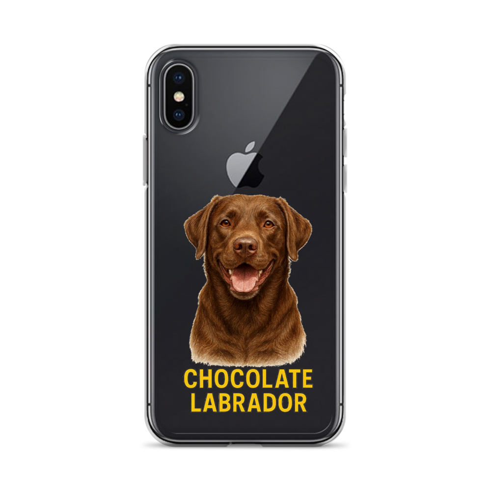 Chocolate Labrador Clear Case for iPhone