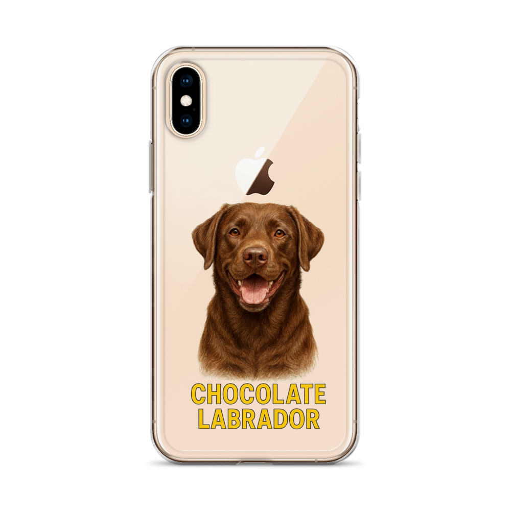Chocolate Labrador Clear Case for iPhone