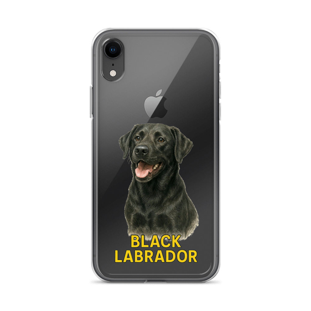 Black Labrador Clear Case for iPhone