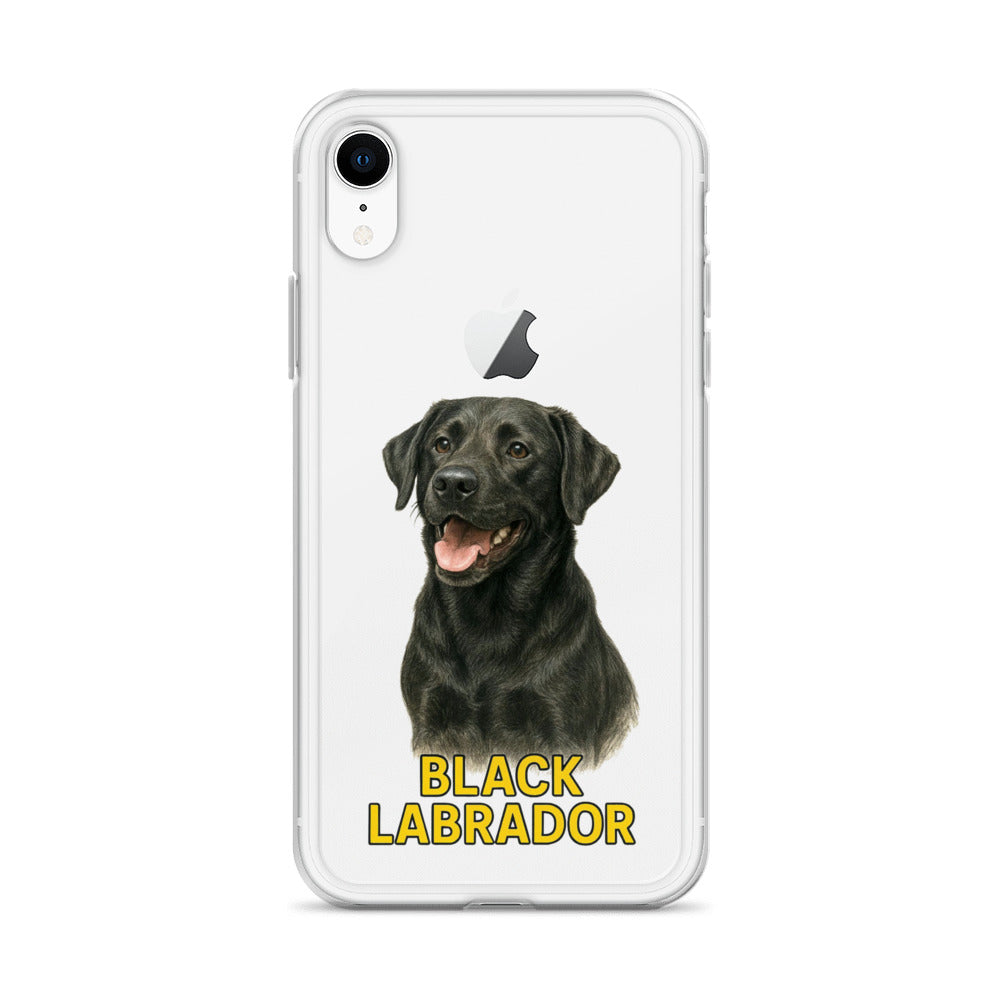 Black Labrador Clear Case for iPhone