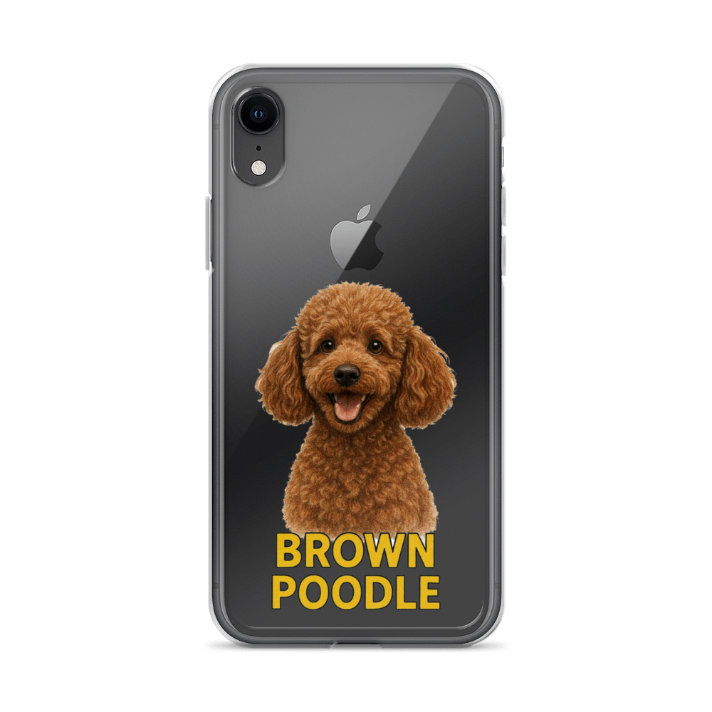 Brown Poodle Clear Case for iPhone