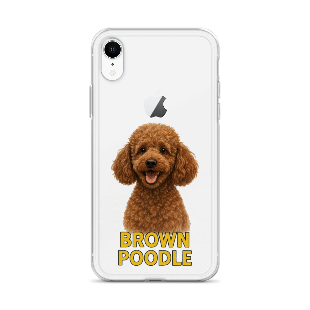 Brown Poodle Clear Case for iPhone