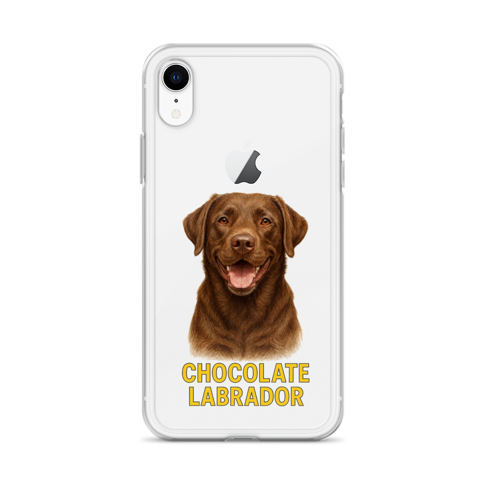 Chocolate Labrador Clear Case for iPhone