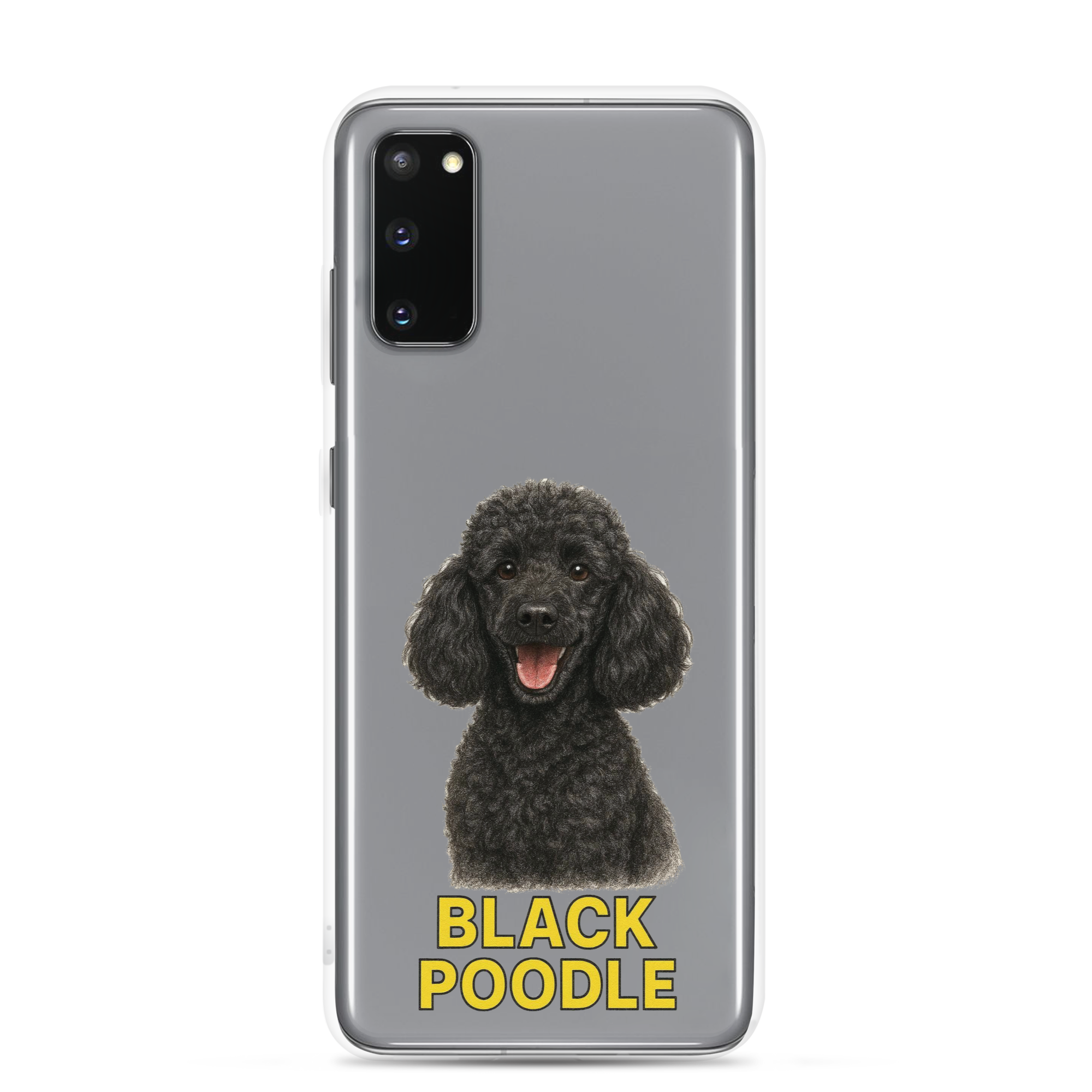 Black Poodle Clear Case for Samsung