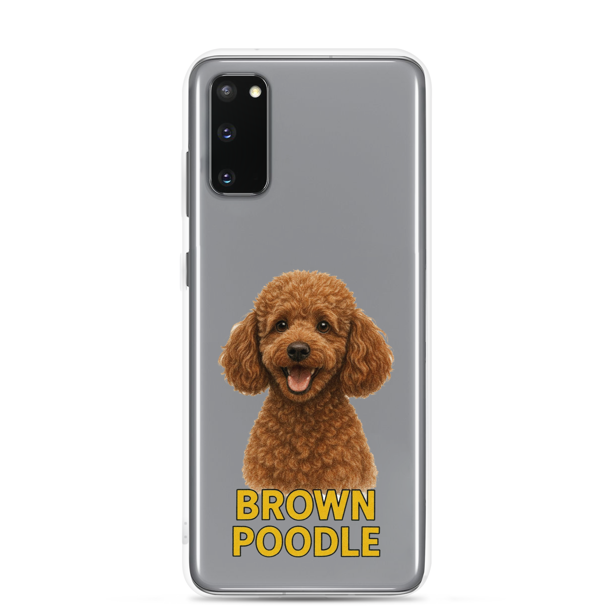 Brown Poodle Clear Case for Samsung