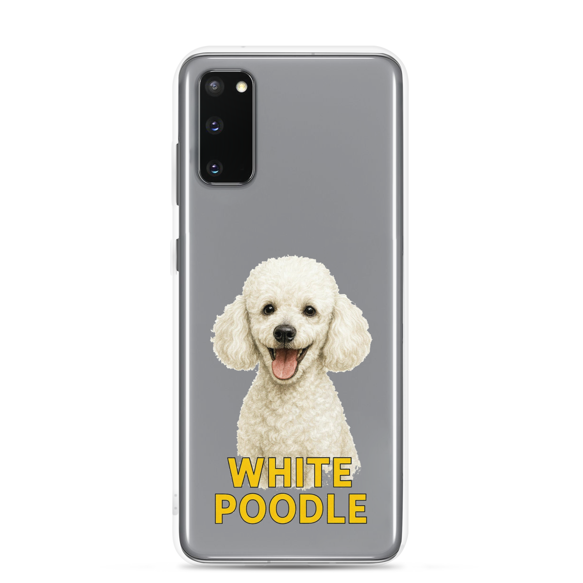 White Poodle Clear Case for Samsung