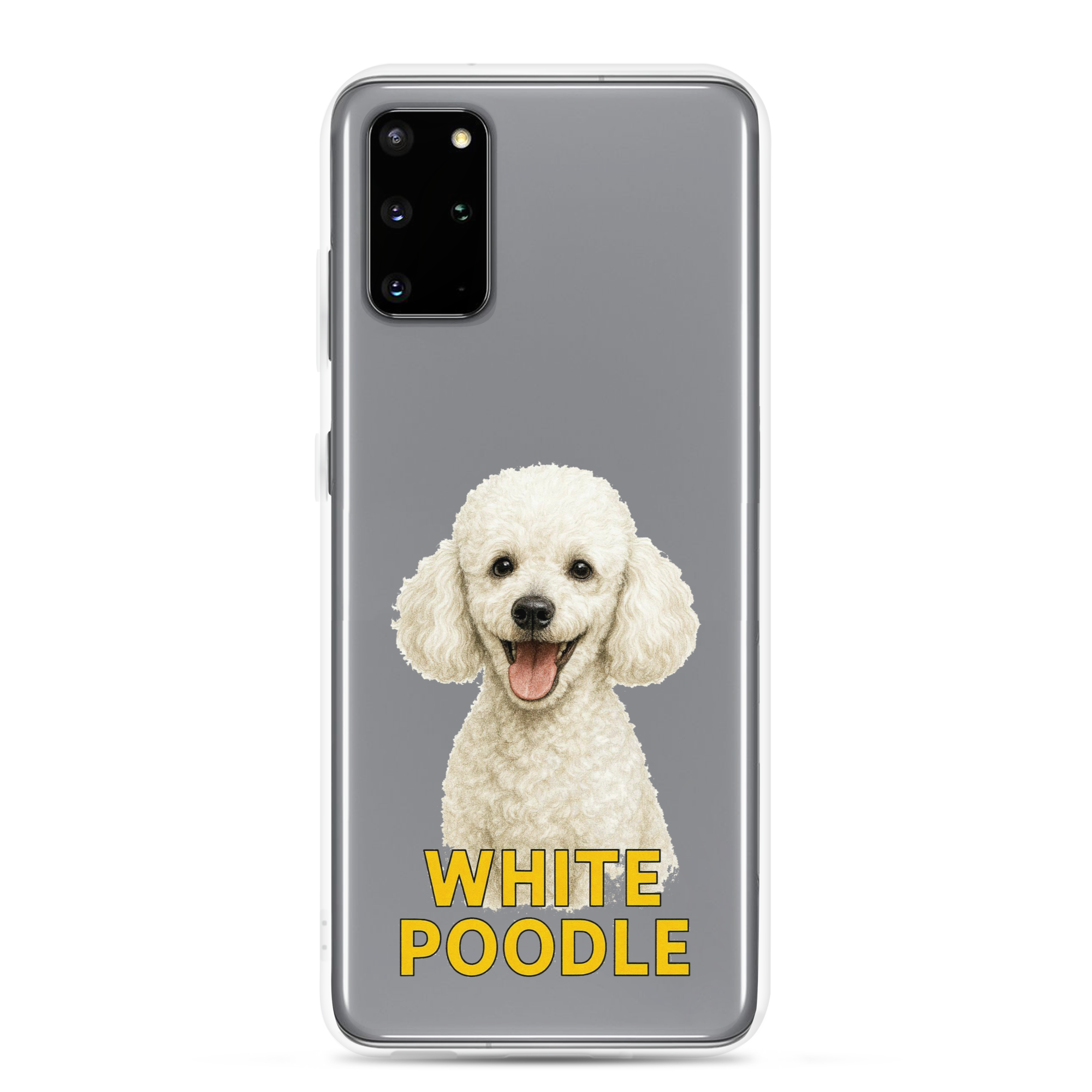 White Poodle Clear Case for Samsung