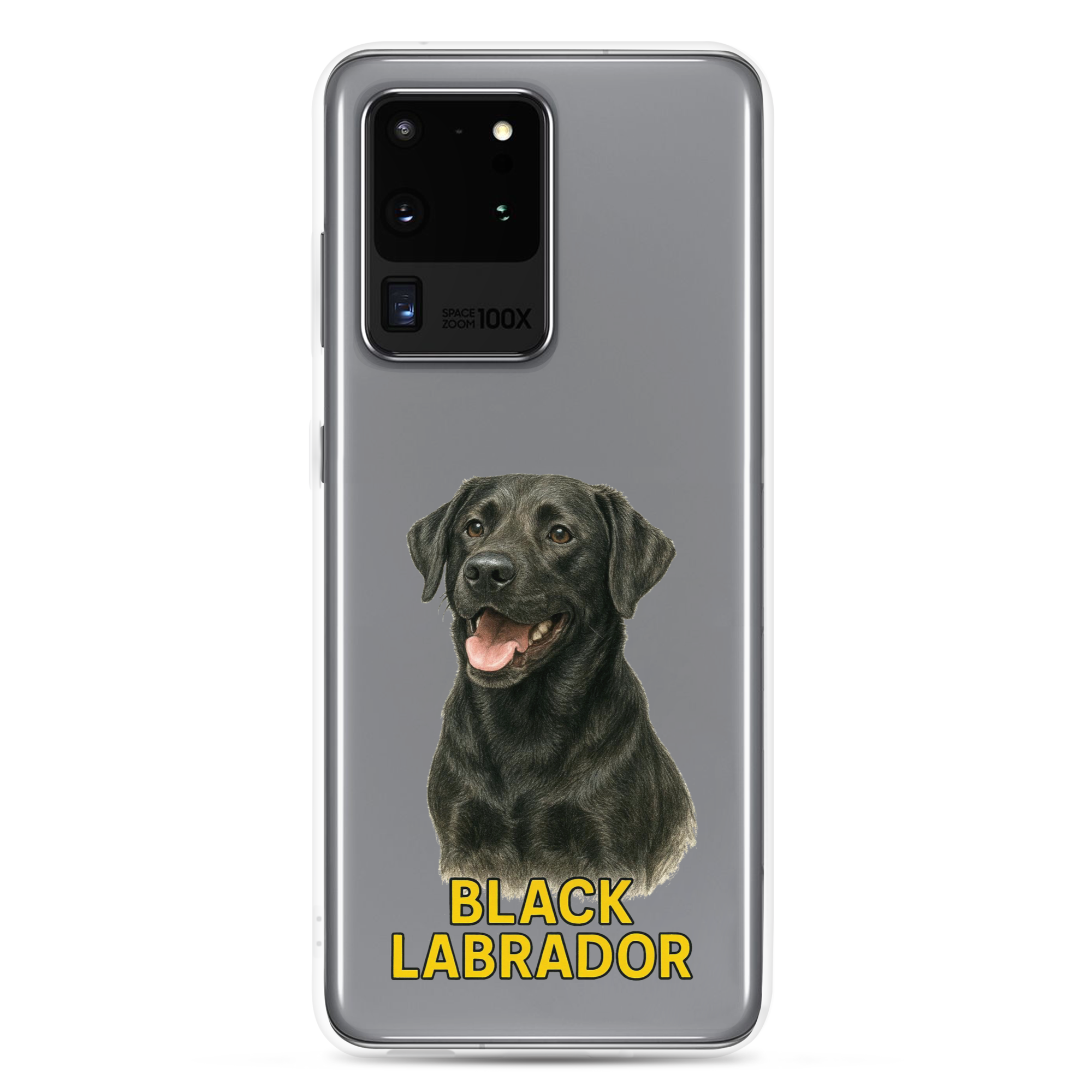 Black Labrador Clear Case for Samsung