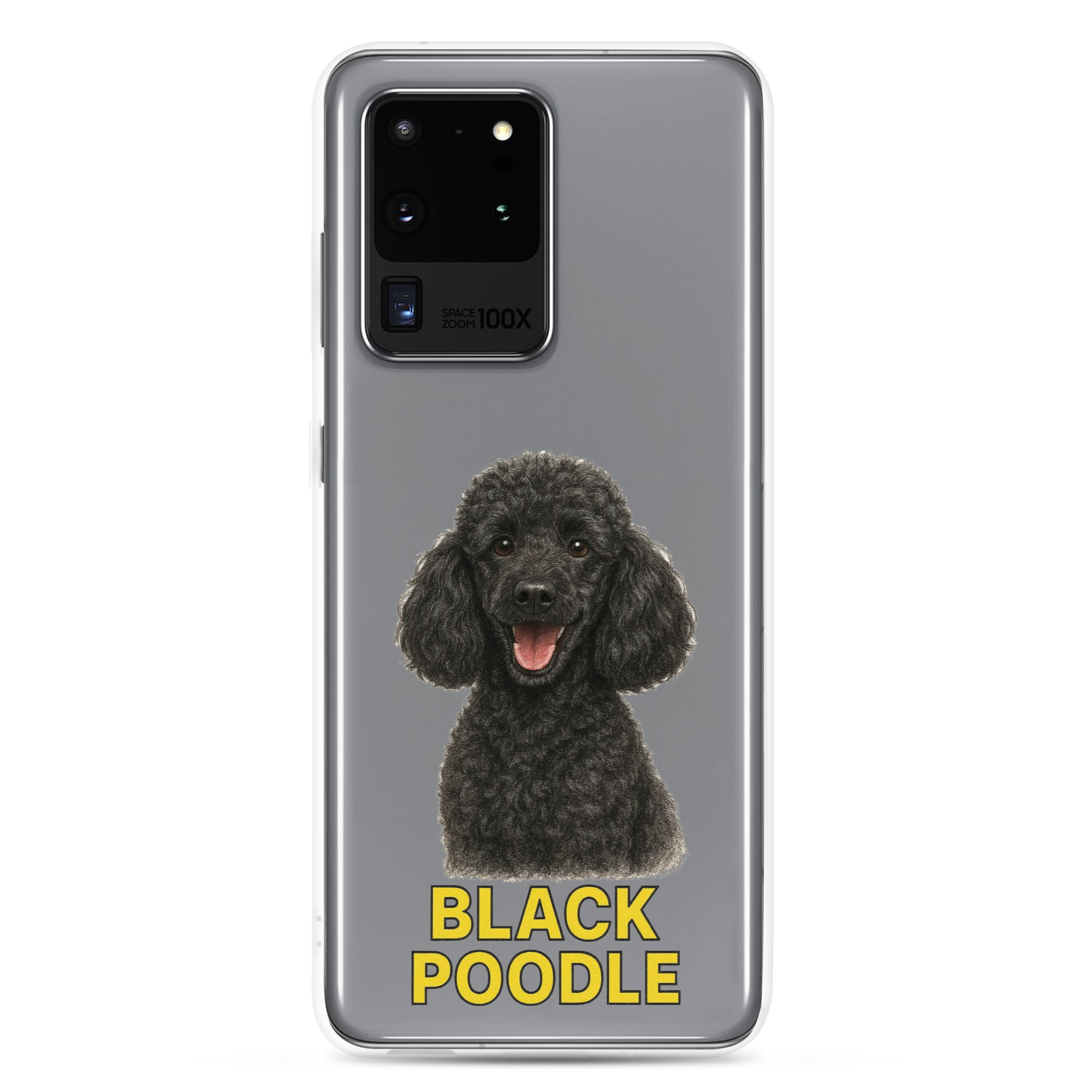 Black Poodle Clear Case for Samsung