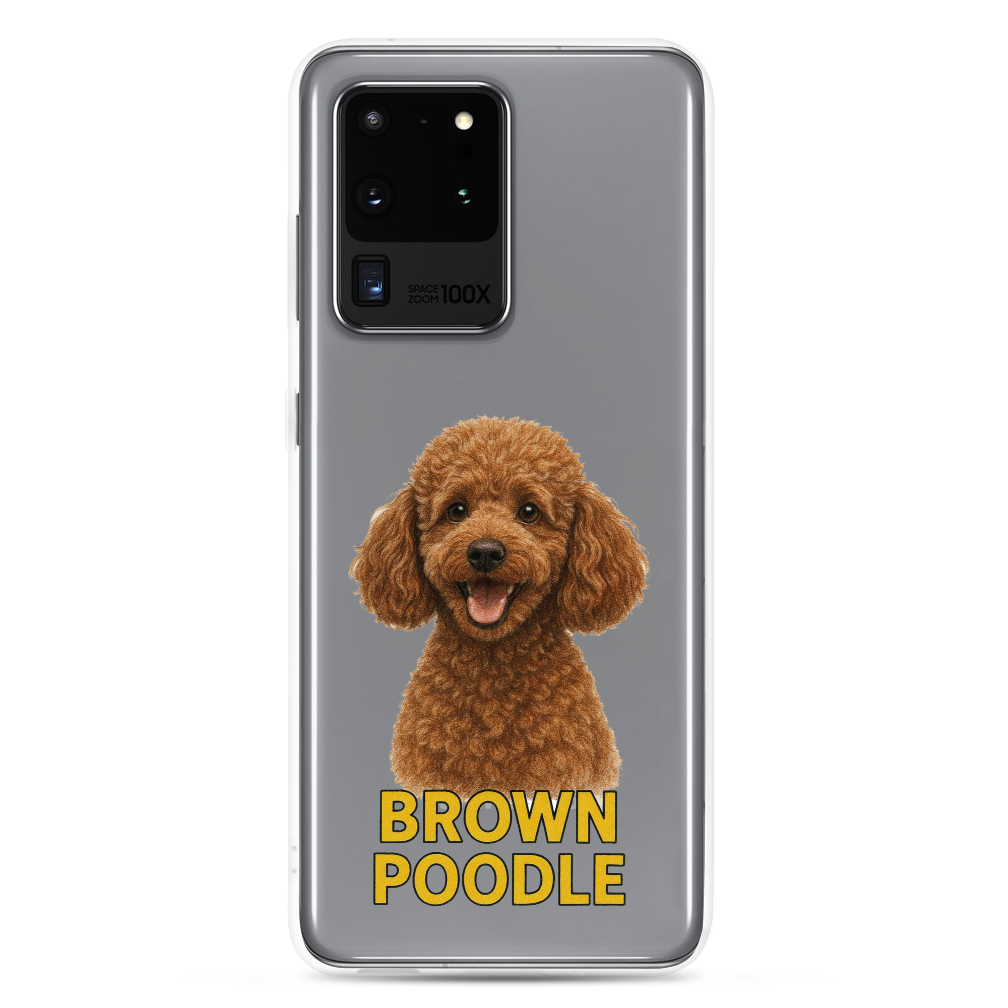 Brown Poodle Clear Case for Samsung