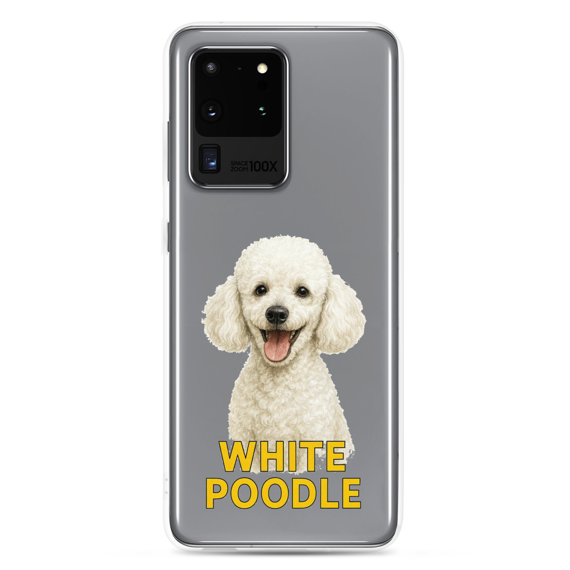 White Poodle Clear Case for Samsung