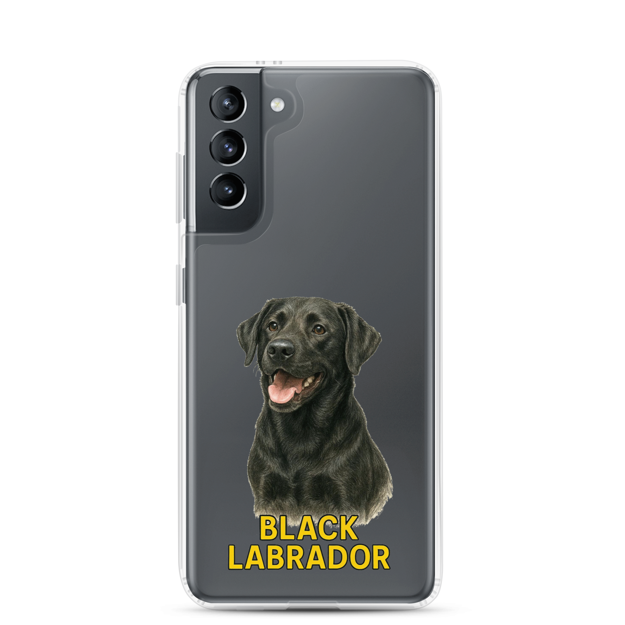 Black Labrador Clear Case for Samsung