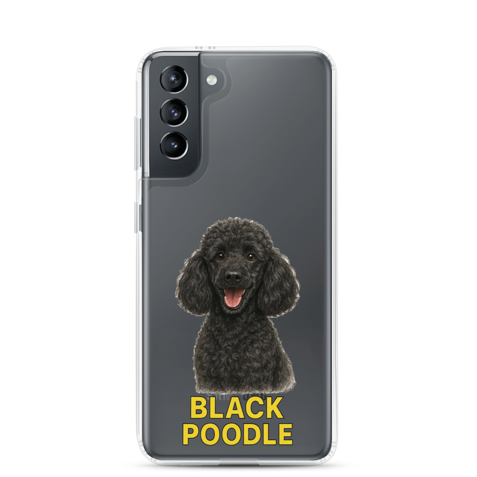 Black Poodle Clear Case for Samsung