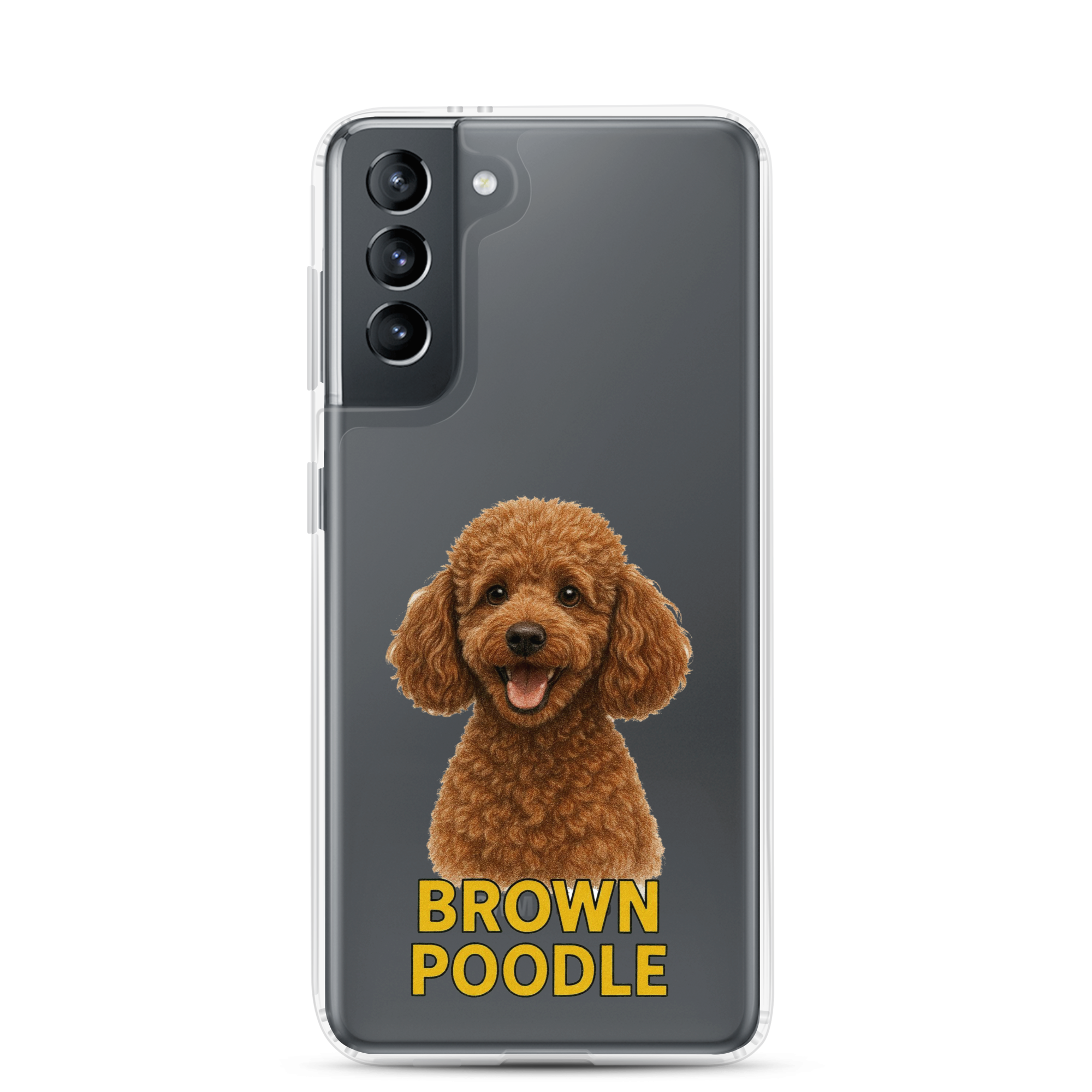 Brown Poodle Clear Case for Samsung