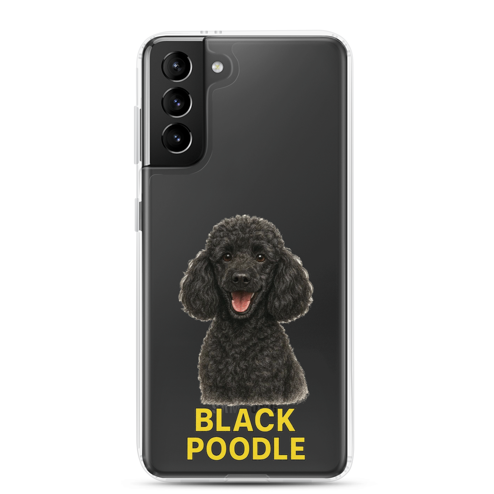 Black Poodle Clear Case for Samsung