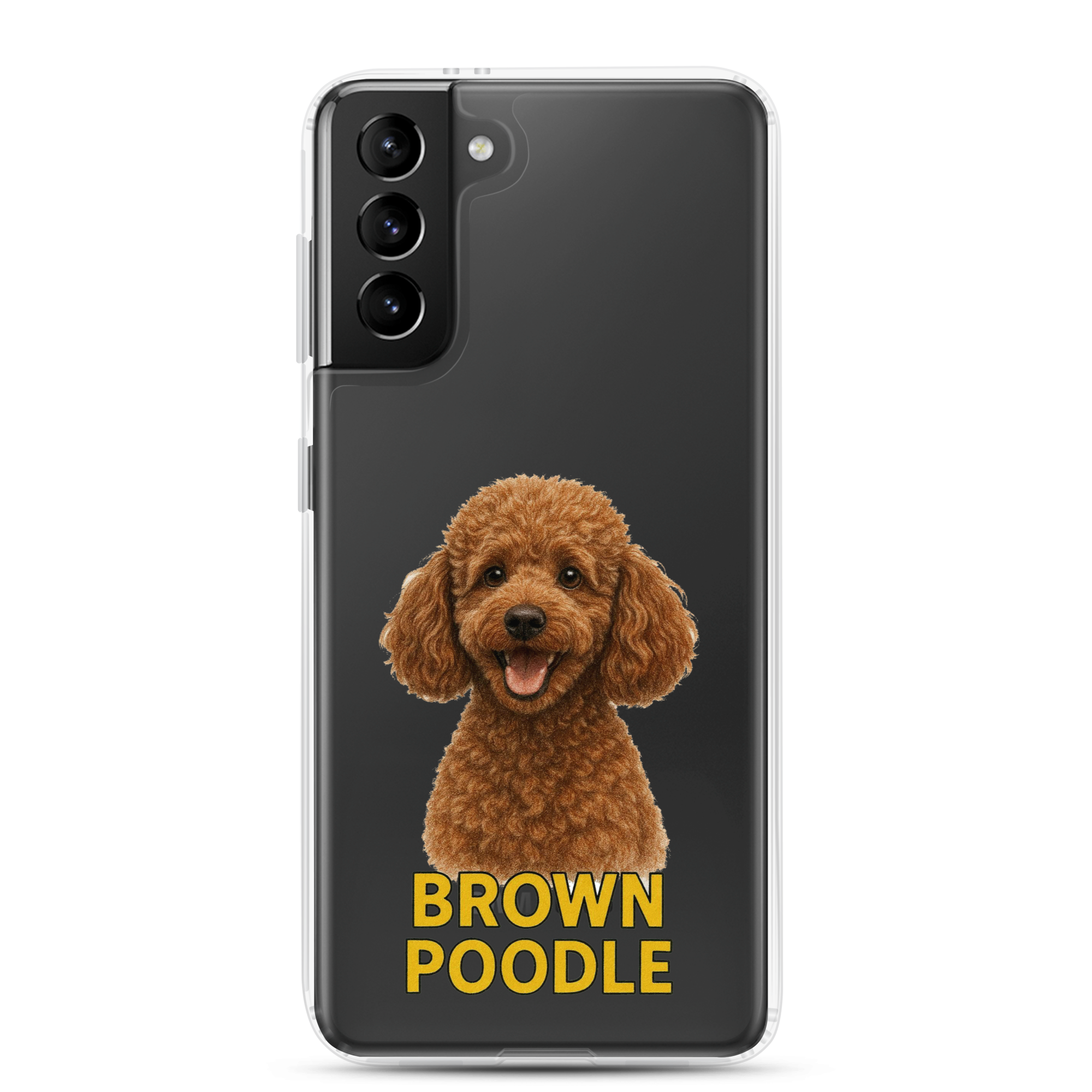 Brown Poodle Clear Case for Samsung
