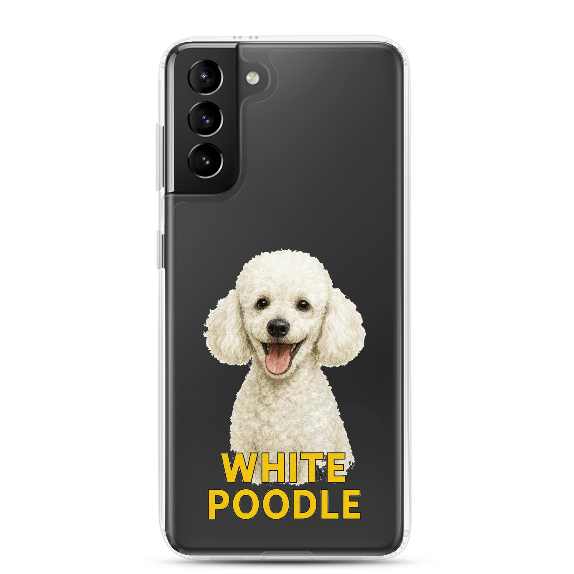 White Poodle Clear Case for Samsung