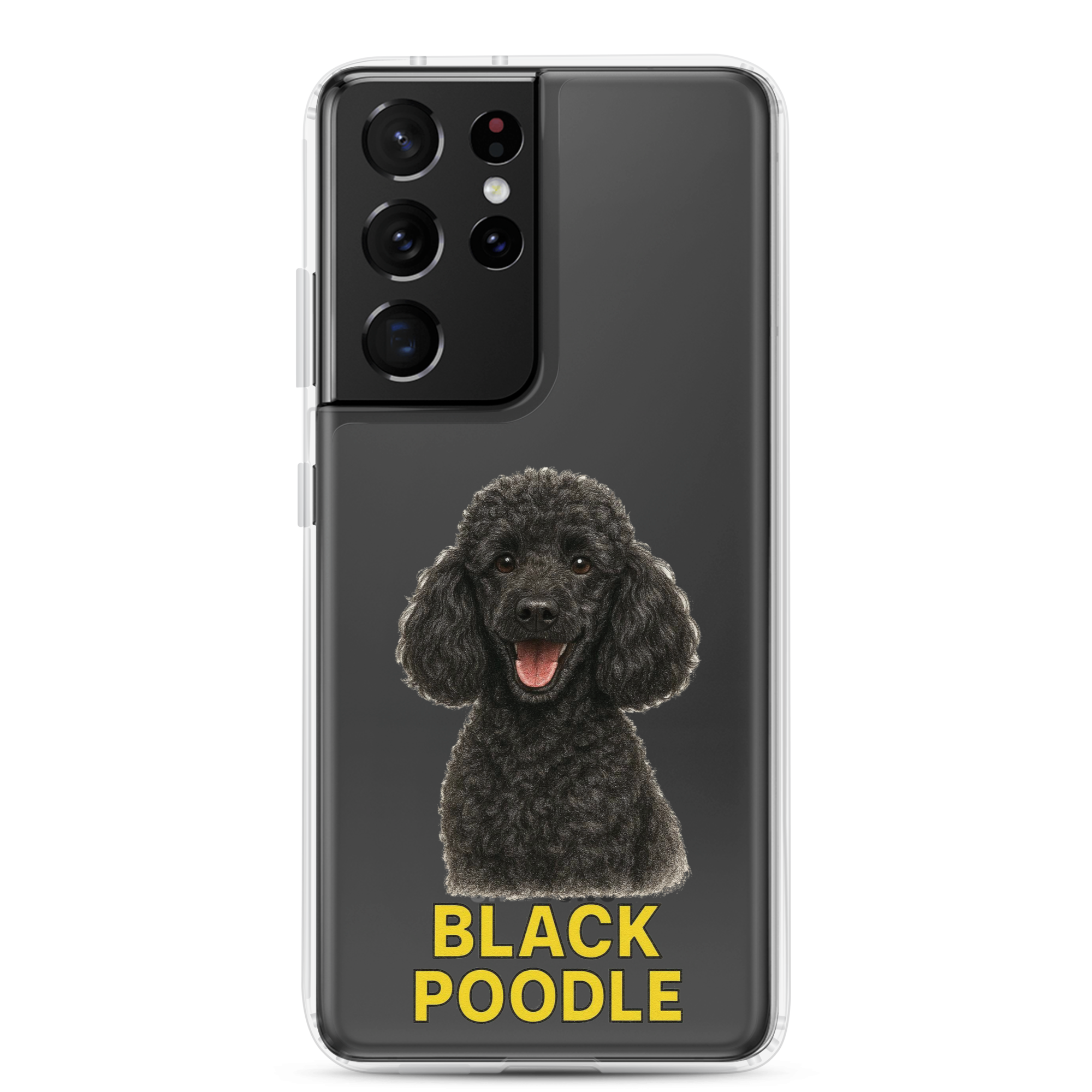 Black Poodle Clear Case for Samsung